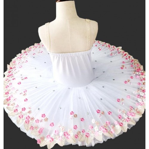 Girls modern dance tutu skirt ballet dresses pancake skirts ballerina swan lake stage performance ballet dance costumes